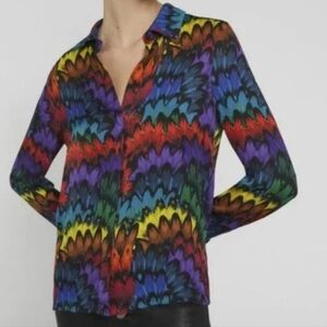 Alice + Olivia Multicolor Button Down Shirt